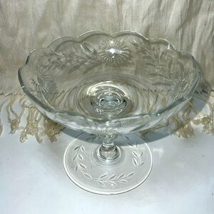 Vintage Cut Glass Campote